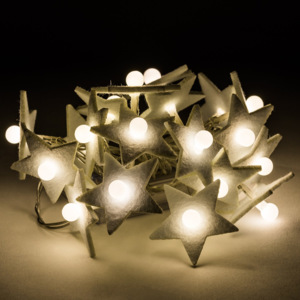 Dekorační světelný řetěz Hvězda s perlou, 20 LED
