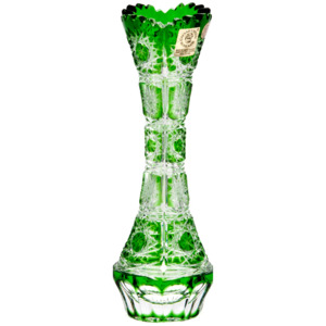 Váza Paula, barva zelená, výška 180 mm
