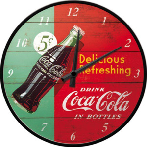Nostalgic Art Nástěnné hodiny - Coca-Cola (Dvoubarevná)