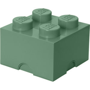 LEGO Úložný box kostka malá - khaki