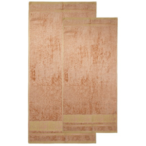 Sada Bamboo Premium osuška a ručník béžová, 70 x 140 cm, 50 x 100 cm