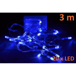 Vánoční LED osvětlení Garth 3 m - modré, 20 diod - OEM D00806