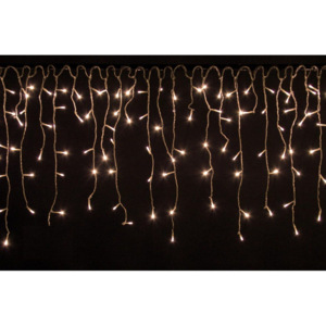 Vánoční světelný déšť 400 LED teple bílá - 10 m - OEM M02054
