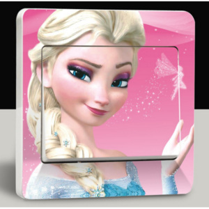 ZOOYOO Samolepka na vypínač Frozen Ledové království Elsa 2 9x9cm