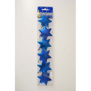 Vánoční ozdoby Hvězda modrá, 7 cm
