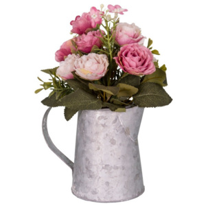 Šedobílá váza s květinami Antic Line