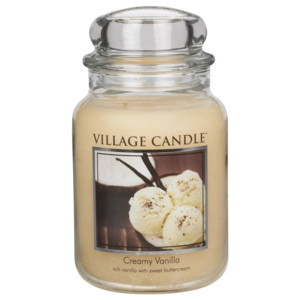 Village Candle Vonná svíčka ve skle, Vanilková zmrzlina - Creamy Vanilla, 645 g