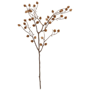 WINTERGREEN Větvička se šiškami 52 cm - zlatá
