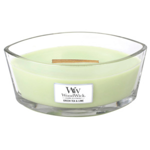 WoodWick Svíčka dekorativní váza WoodWick Zelený čaj a limetka 883634, 453.6 g