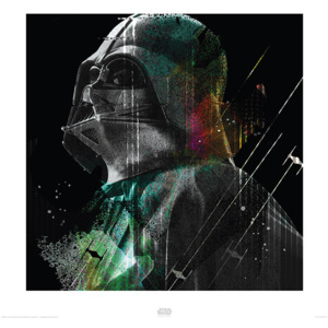 Obraz, Reprodukce - Star Wars Rogue One - Darth Vader Lines, (40 x 40 cm)