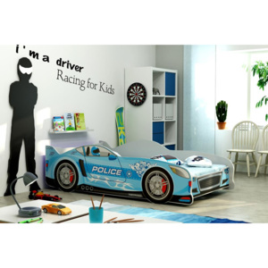 BMS Group Dětská postel CARS modrá – 1 osoba – AUTO