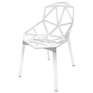 KHome Židle SPLIT bílá - hliník, nohy bílé