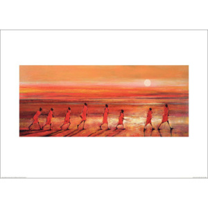Obraz, Reprodukce - Jonathan Sanders - Samburu Sunset, (100 x 50 cm)