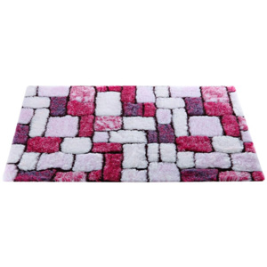 Blancheporte Koupelnová předložka, Mozaika purpurová 50x80cm