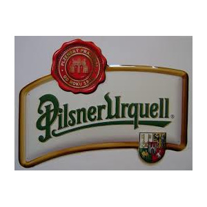 Originální plechová cedule Pilsner Urquell Pečeť - vykrajovaná
