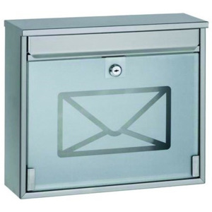 RICHTER BK60.SG Poštovní ocelová schránka s tvrzeným sklem