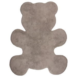 Dětský hnědý ručně vyrobený koberec Nattiot Little Teddy, 80 x 100 cm