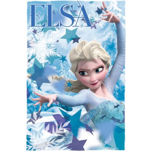 EUROSWAN Fleecová / fleece deka Frozen Ledové království Elsa 100x150