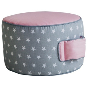 Růžovo-šedý sedací puf VIGVAM Design Stars