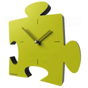 Designové hodiny 55-10-1 CalleaDesign Puzzle clock 23cm vanilka-21 Design wenge - 89