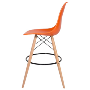 KHome Barová židle DSW WOOD sicilský oranž č.08 - základ je z bukového dřeva