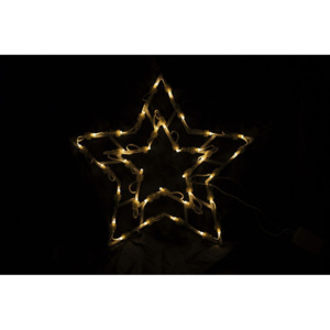 Vánoční LED dekorace do okna - HVĚZDA - 40 cm - OEM D47246