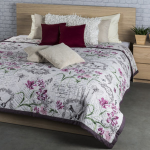 Přehoz na postel Valeria fialová, 240 x 200 cm