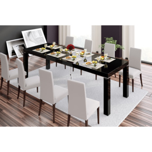 Jídelní stůl CAPRI DUO (černá lesk) (Luxusní jídelní stůl dostupný v několika barevných variantách)