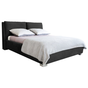 Černá dvoulůžková postel Mazzini Beds Vicky, 140 x 200 cm