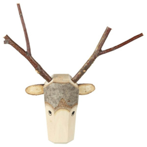 Nástěnná dřevěná dekorace Parlane Reindeer, výška 35 cm
