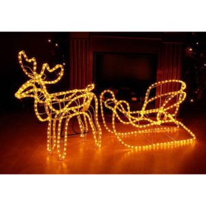 Světelná dekorace - vánoční sob, 140 cm, teple bílý - Nexos Trading GmbH & Co. KG D01105
