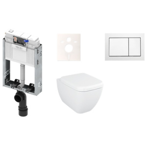 Vitra Shift - Závěsný komplet WC, zadní odpad, KMPLSHIFTT