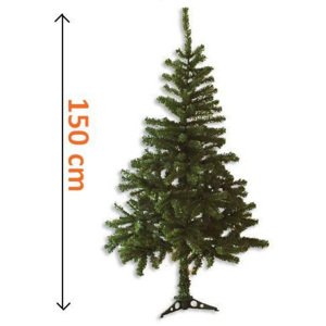 Umělý vánoční strom - tmavě zelený, 1,5 m - OEM D01102
