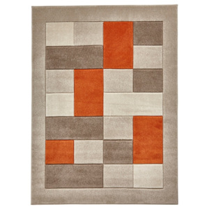 Béžovooranžový koberec Think Rugs Matrix, 60 x 120 cm