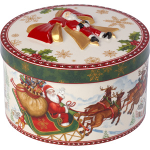 Villeroy & Boch Christmas Toys Dárkový box s motivem letícího Santy, 10 cm