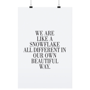 Plakát Snowflake 30x42 cm