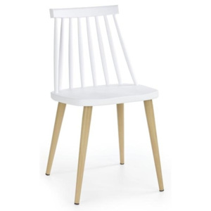 Halmar Jídelní židle K248, bílá/buk