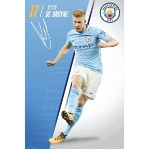 Plakát, Obraz - Manchester City - De Bruyne 17/18, (61 x 91,5 cm)