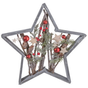 Dekorativní hvězda Clayre & Eef Holy Christmas Star, 39 x 39 cm