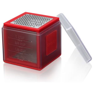 Microplane multifunkční struhadlo kostka, červená