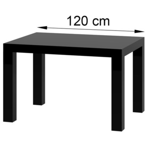 Jídelní stůl CAPRI MAX 120 (černá lesk)
