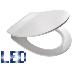 Ridder Las Vegas WC sedátko, soft close, duroplast s LED osvětlením 44,2 × 36,2 cm, MK44212