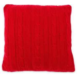 BO-MA Povlak na polštářek pletený Duo červená, 45 x 45 cm