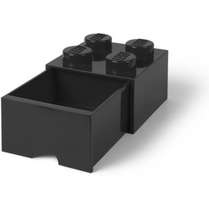 LEGO Úložný box 4 se šuplíkem - černá