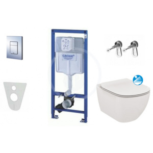 Grohe Rapid SL - Sada pro závěsné WC + klozet a sedátko Ideal Standard Tesi, 38528SET-KE