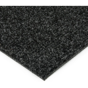 Černá kobercová vnitřní čistící zóna Catrine, FLOMAT - délka 50 cm, šířka 100 cm a výška 1,35 cm