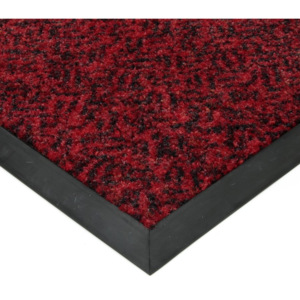 Červená textilní vstupní vnitřní čistící rohož Cleopatra Extra, FLOMAT - délka 60 cm, šířka 80 cm a výška 1 cm