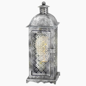 EGLO Stolní lampička Vintage WINSHAM Eglo 49286 antická stříbrná