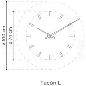 Designové nástěnné hodiny Nomon Tacon 4L red 100cm - !