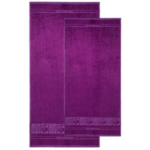Sada Bamboo Premium osuška a ručník fialová, 70 x 140 cm, 50 x 100 cm
